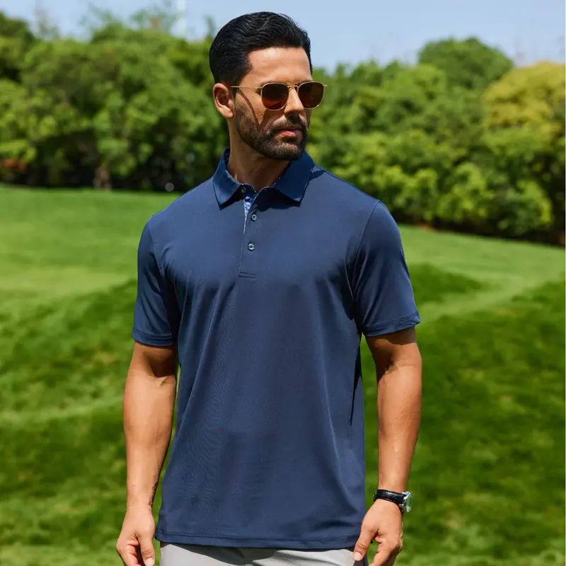Pack of 3 Solid Short Sleeve Polo Shirts with Classic Collared Design for Men