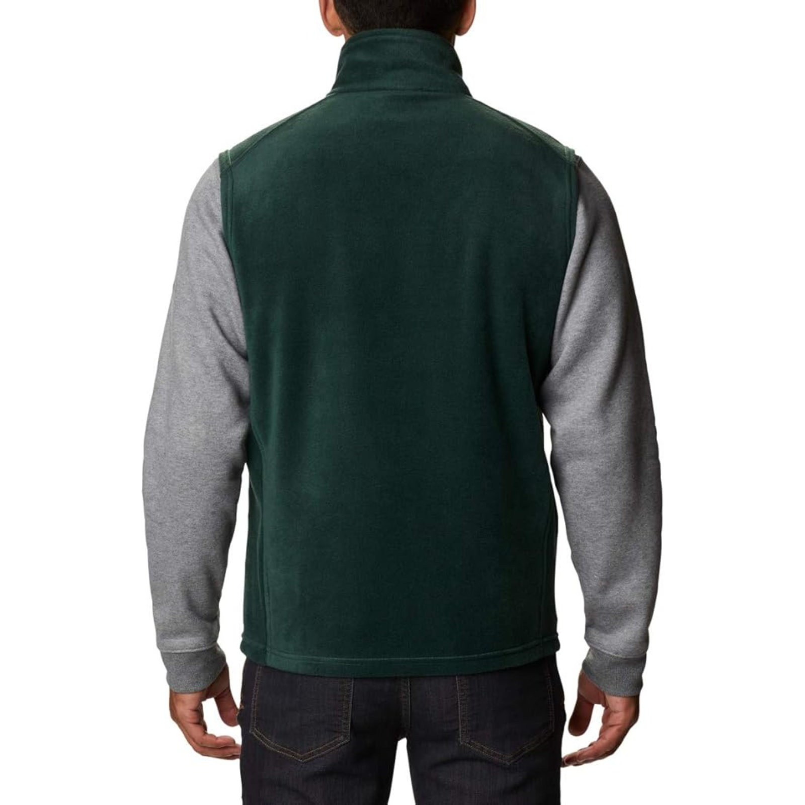 Full Zip Fleece Vest With Zippered Pockets For Men