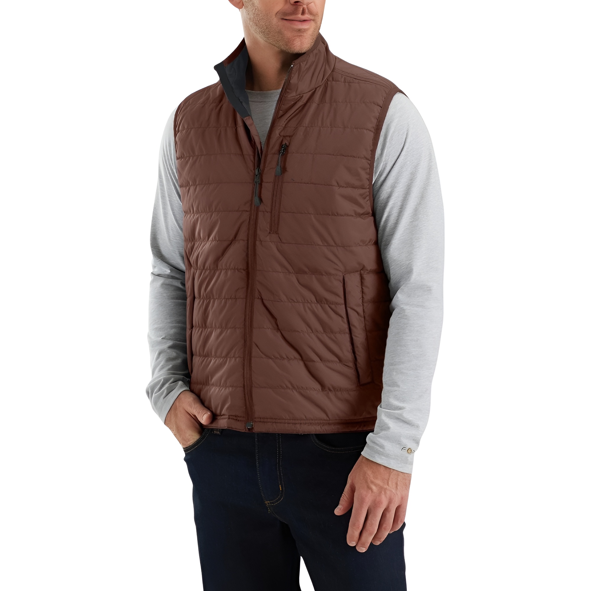 Lightweight Insulated Quilted Zip Front Outdoor Vest