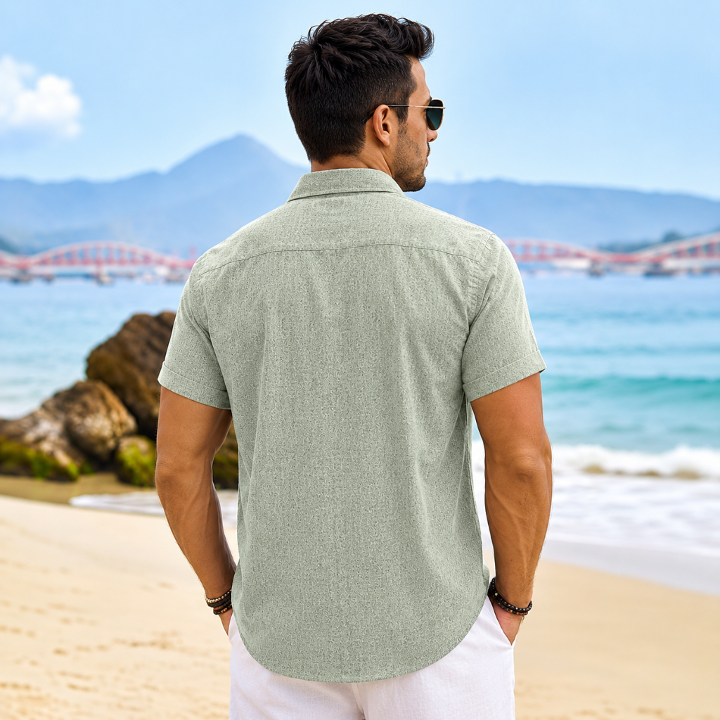 Casual Summer Wear Short Sleeve Button Down Shirts For Men