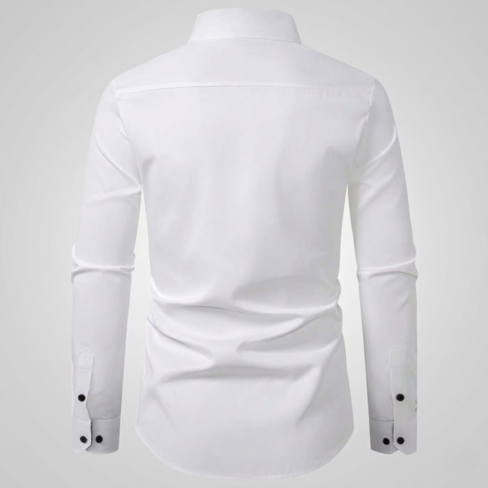 Front Button Long Sleeve Casual Shirt With Pocket For Men