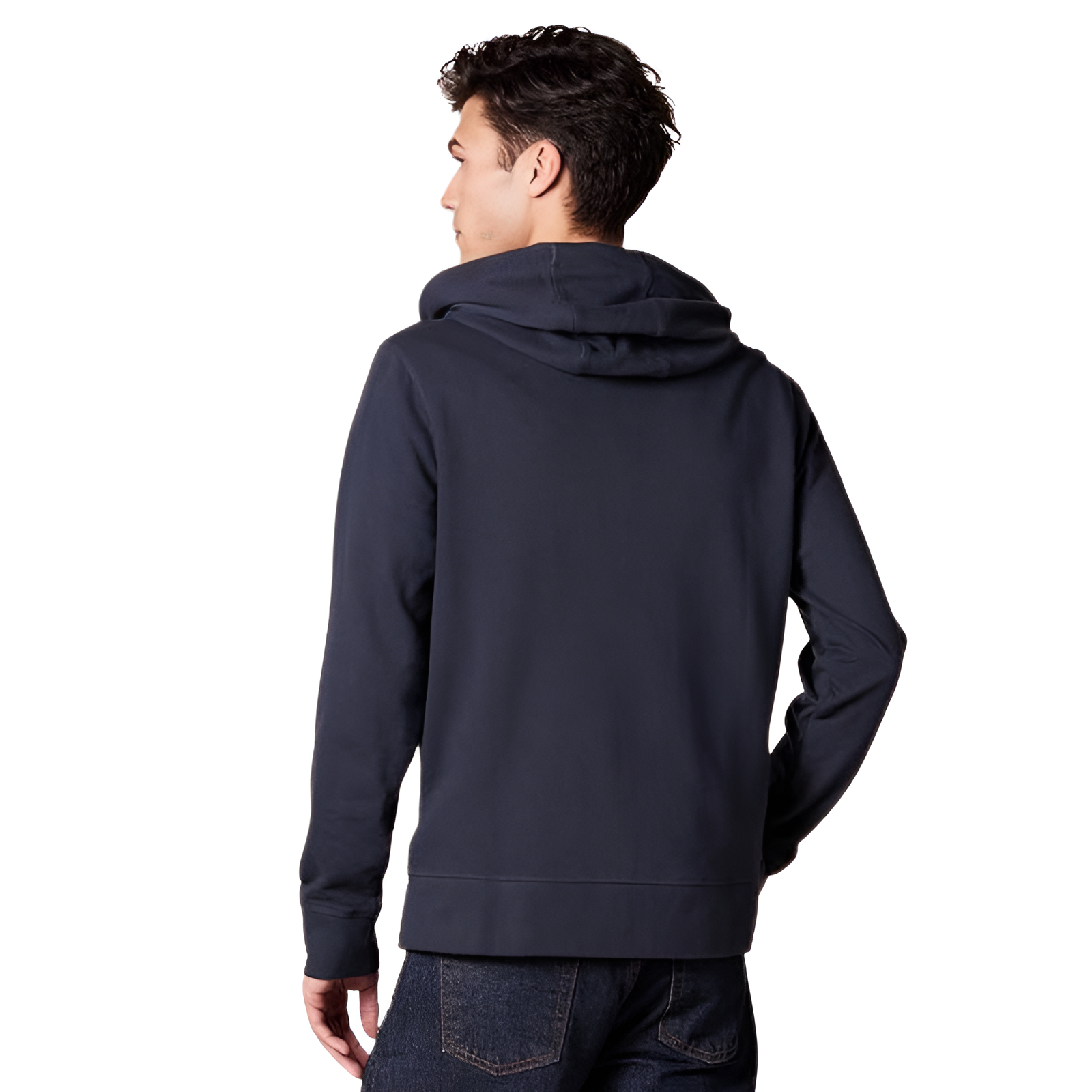 Men Lightweight French Terry Full-Zip Hooded Sweatshirt
