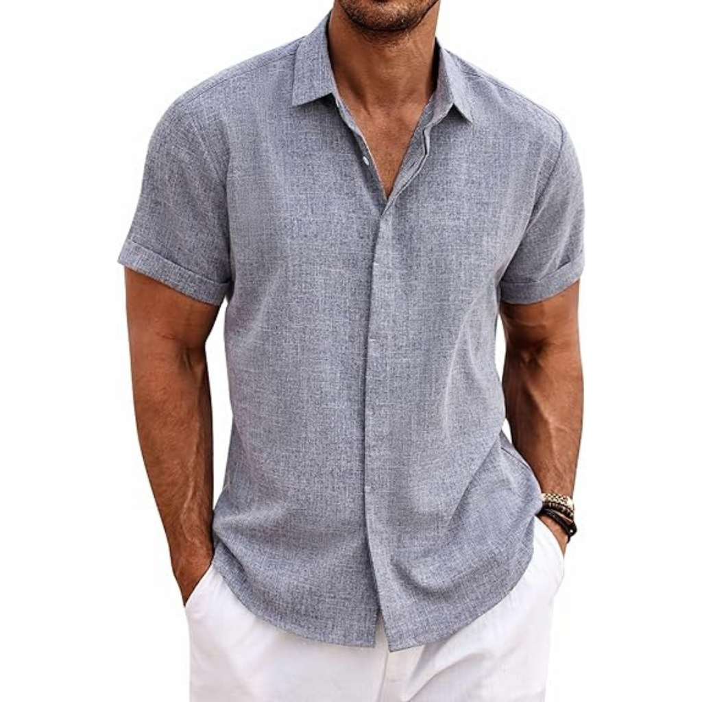 Casual Summer Wear Short Sleeve Button Down Shirts For Men