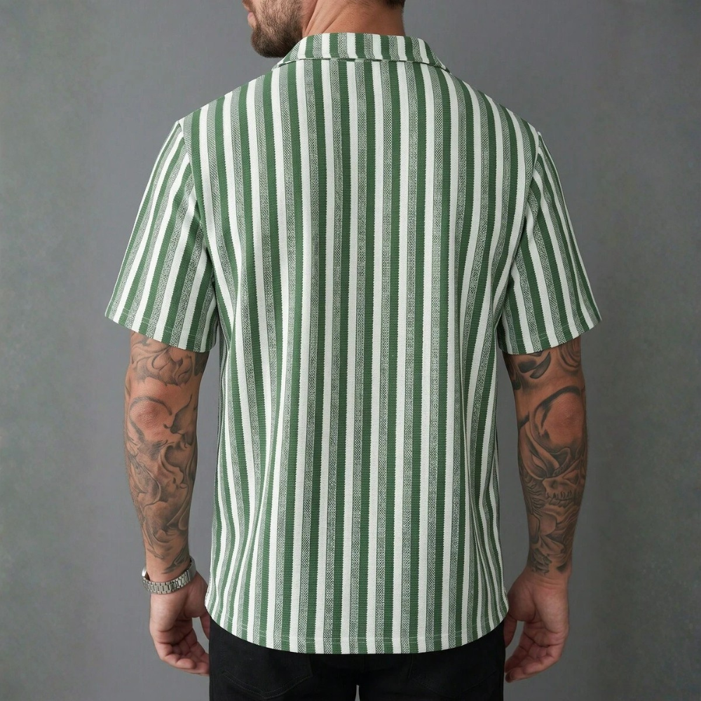 Casual Knit Jacquard Versatile Loose Shirt For Men