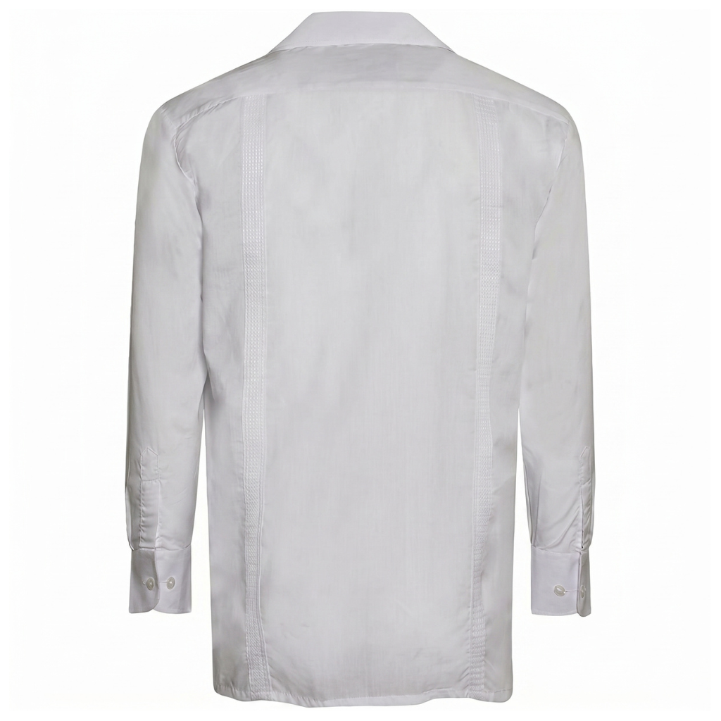 Embroidered Long Sleeve Cuban Collar Casual Button Shirt For Men