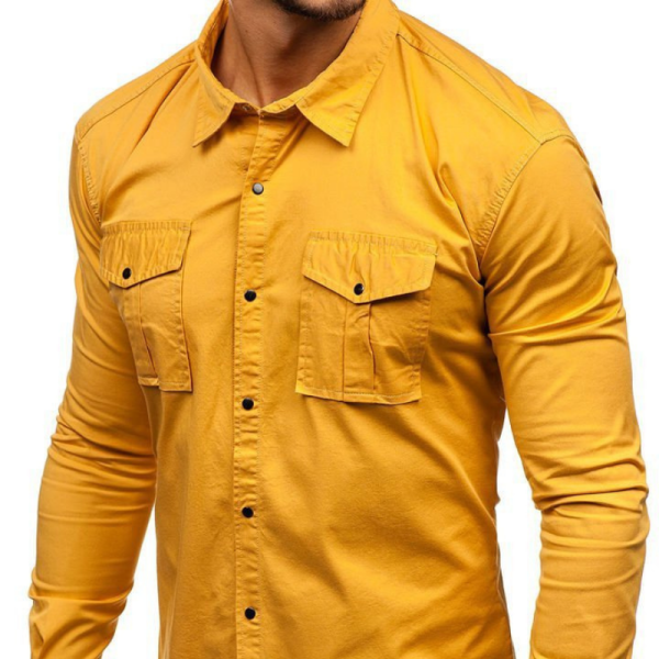 Men's dual-pocket cotton long sleeve shirt – Shirts In Style