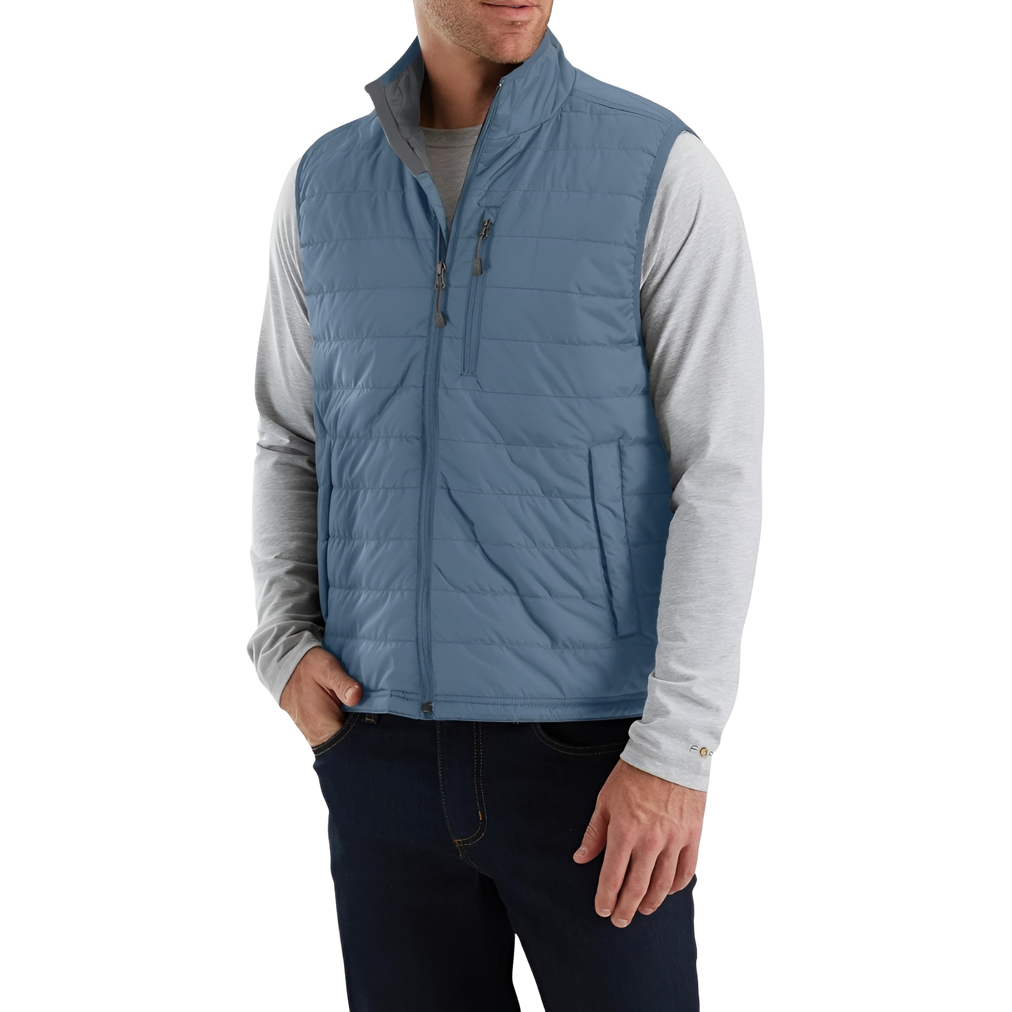 Lightweight Insulated Quilted Zip Front Outdoor Vest