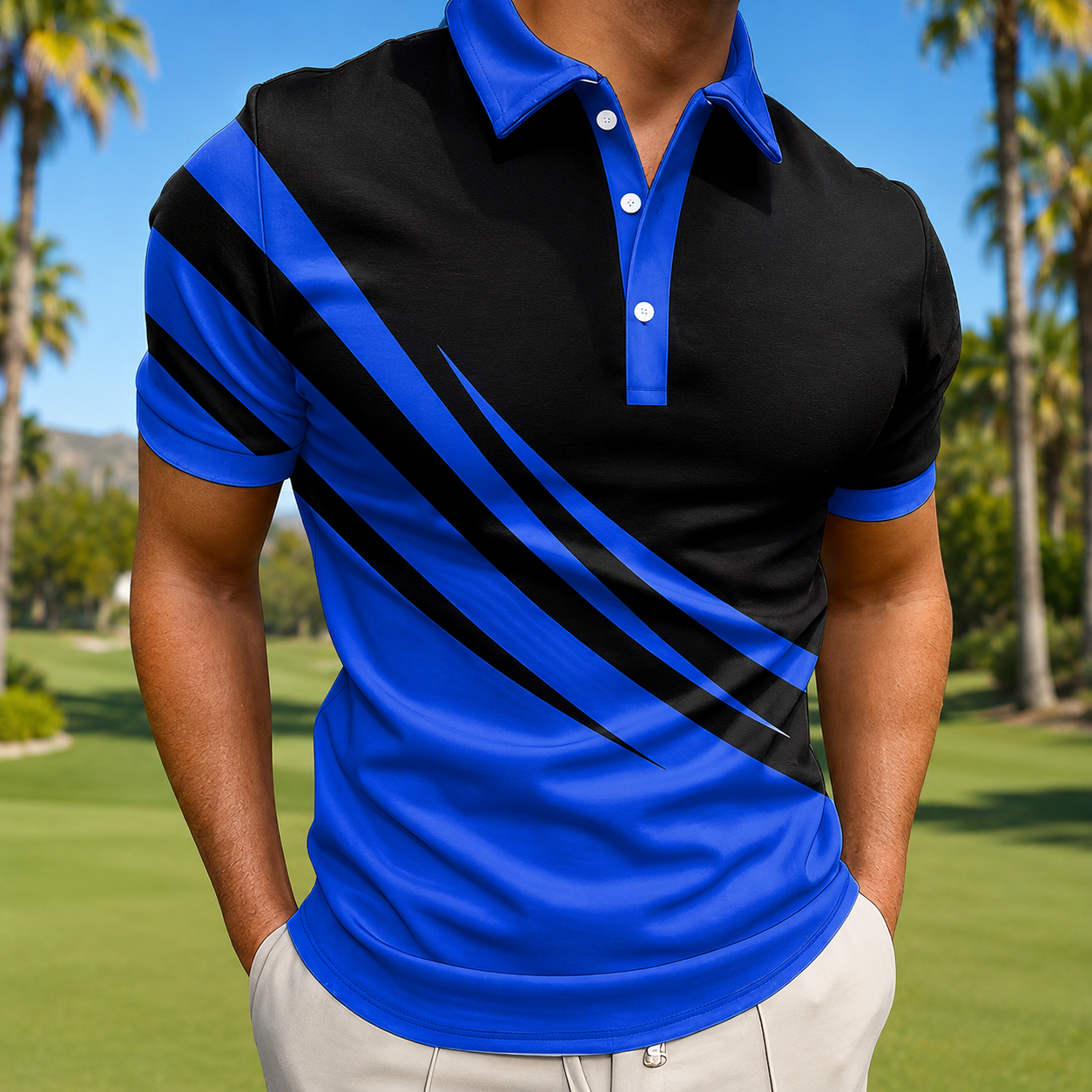 Casual Short Sleeve Golf Polo Shirt For Light Business Wear For Men