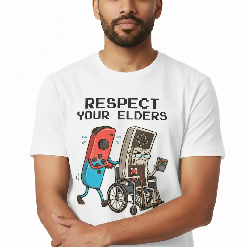 Funny Retro Gamer Graphic T Shirt For Gaming Fans