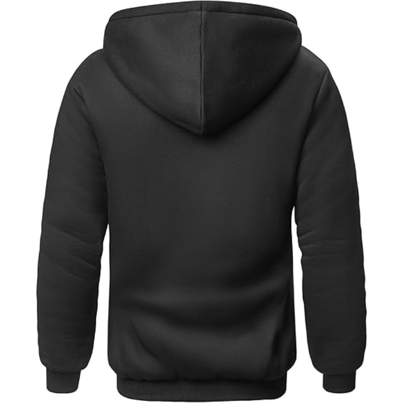  Hoodies for Men Heavyweight Fleece Sweatshirt Full Zip Up Thick Sherpa Lined Hooded Sweatshirts