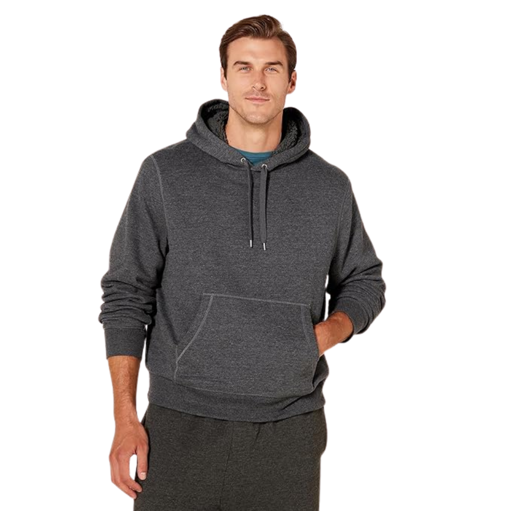 Men’s Sherpa-Lined Pullover Hoodie