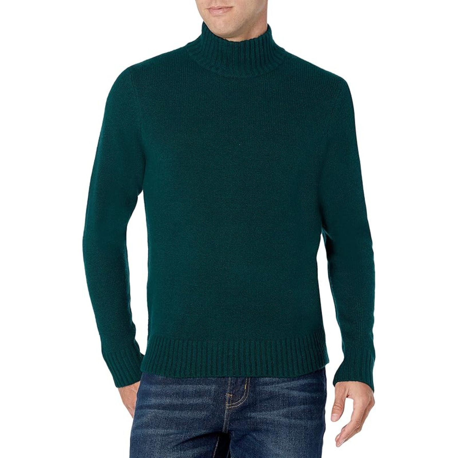 Ribbed High Collar Long Sleeve Sweater