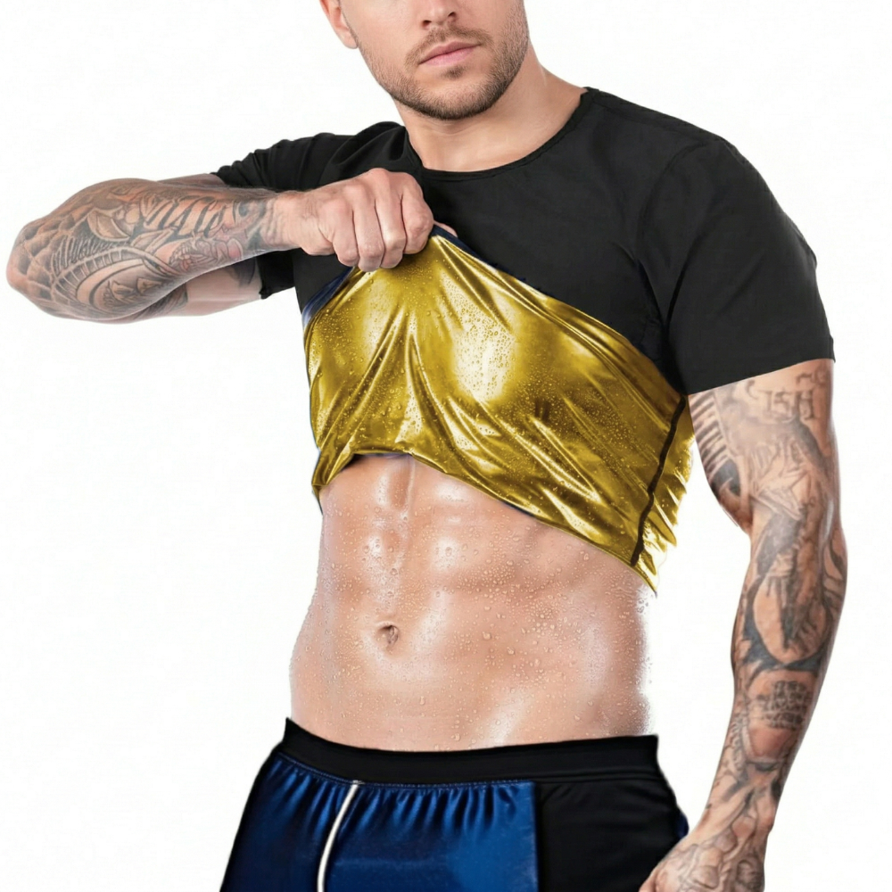 Athletic Sweat Short Sleeve Compression Workout And Training T Shirt For Men