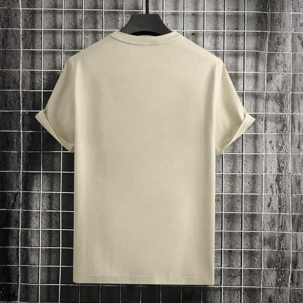 Stylized Mountain Print Lightweight Short Sleeve T Shirt For Men