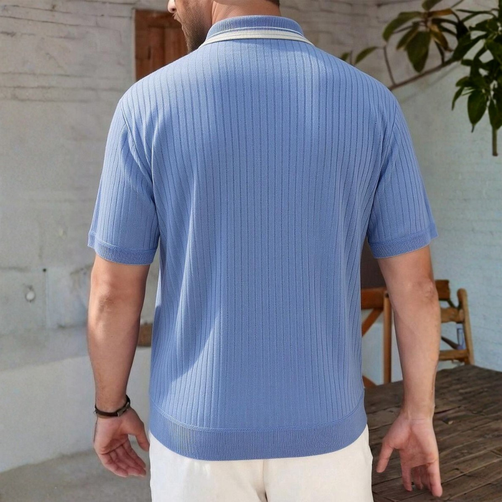 Mens Summer Casual Short Sleeve Knit