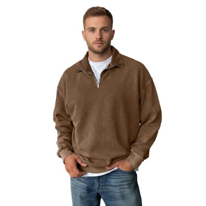 Long Sleeve Half Zip Sweatshirt For Men