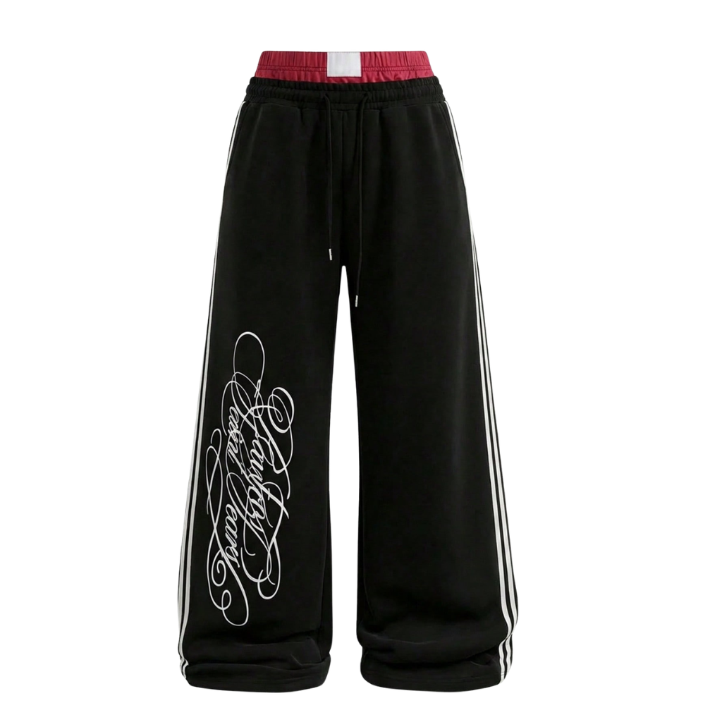 Loose Fleece Drawstring Sweatpants With Wide For Men