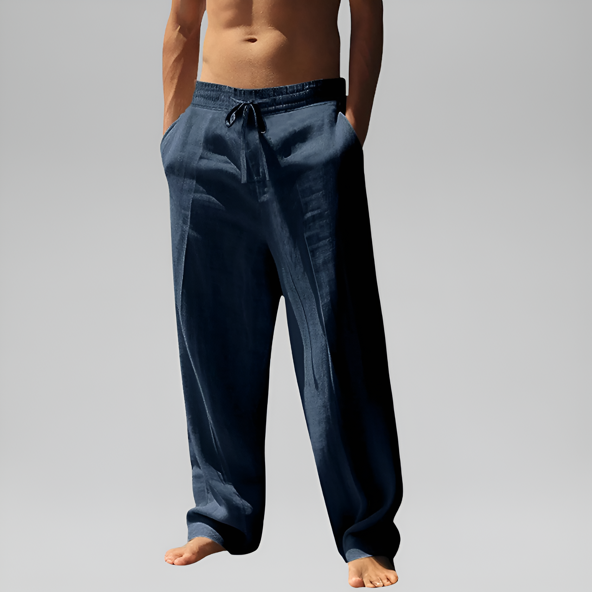Lightweight Loose Fit Pants With Pockets For Men