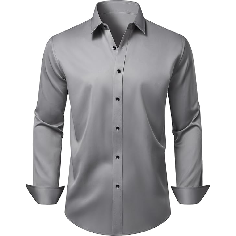 Sleeve And Stretch Wrinkle Dress Shirt Long Sleeve For Men