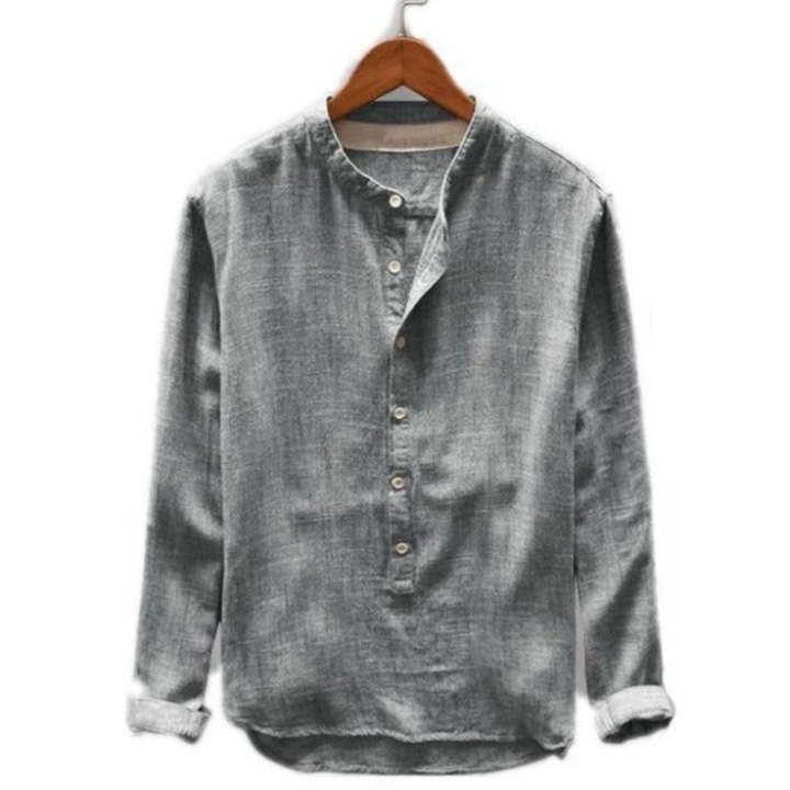 Mandarin Collar Henley Shirt – Shirts In Style