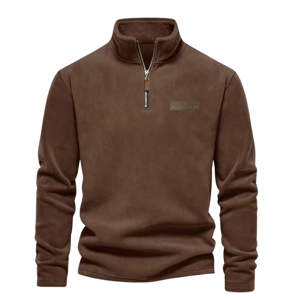 Half Zip Thermal Fleece Winter Sweater For Men