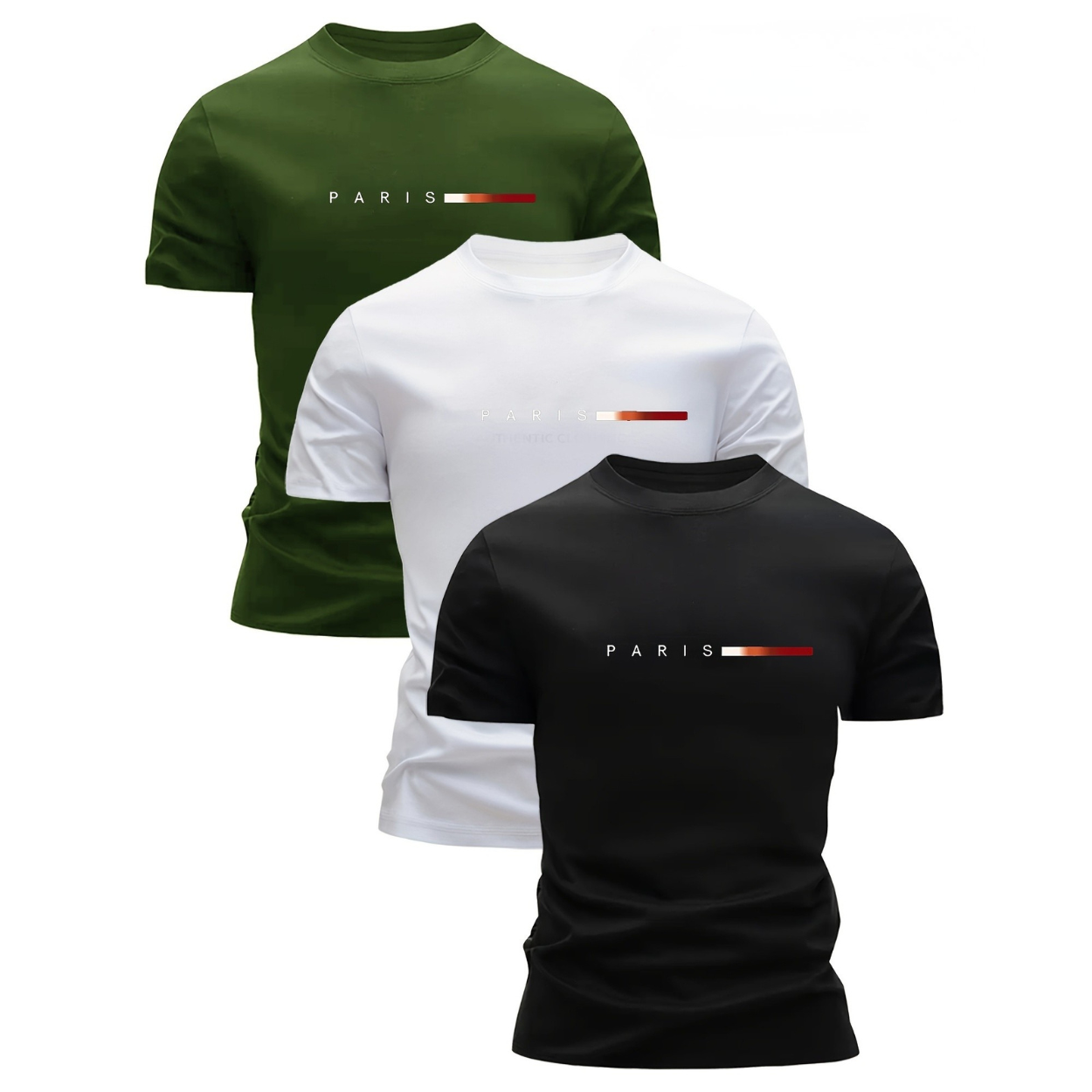 3 Pieces Printed Quick Dry Moisture Wicking T Shirts For Men