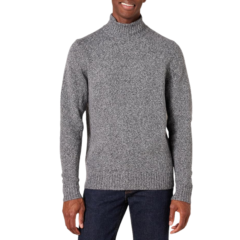 Ribbed High Collar Long Sleeve Sweater