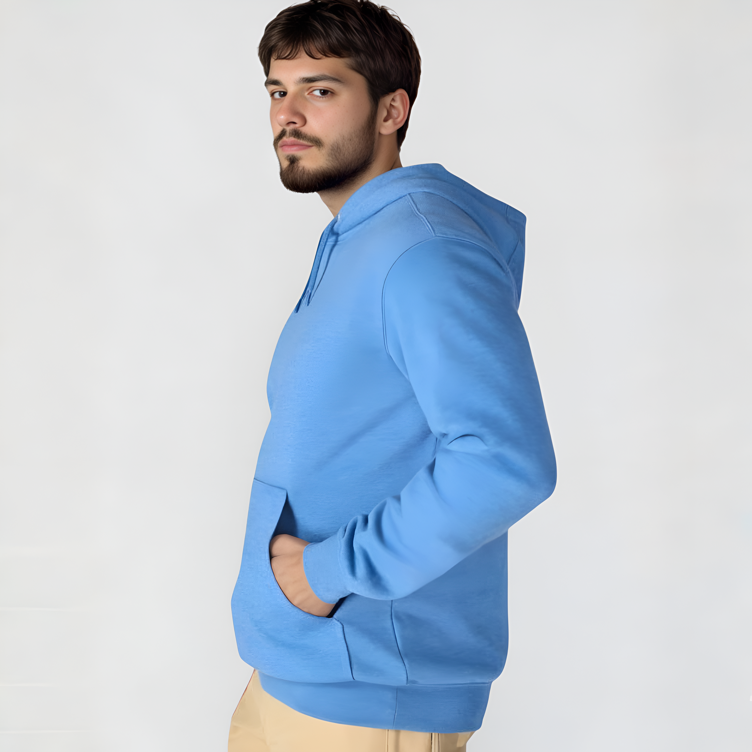 Midweight Pullover Hoodie with Graphic Logo Sleeve