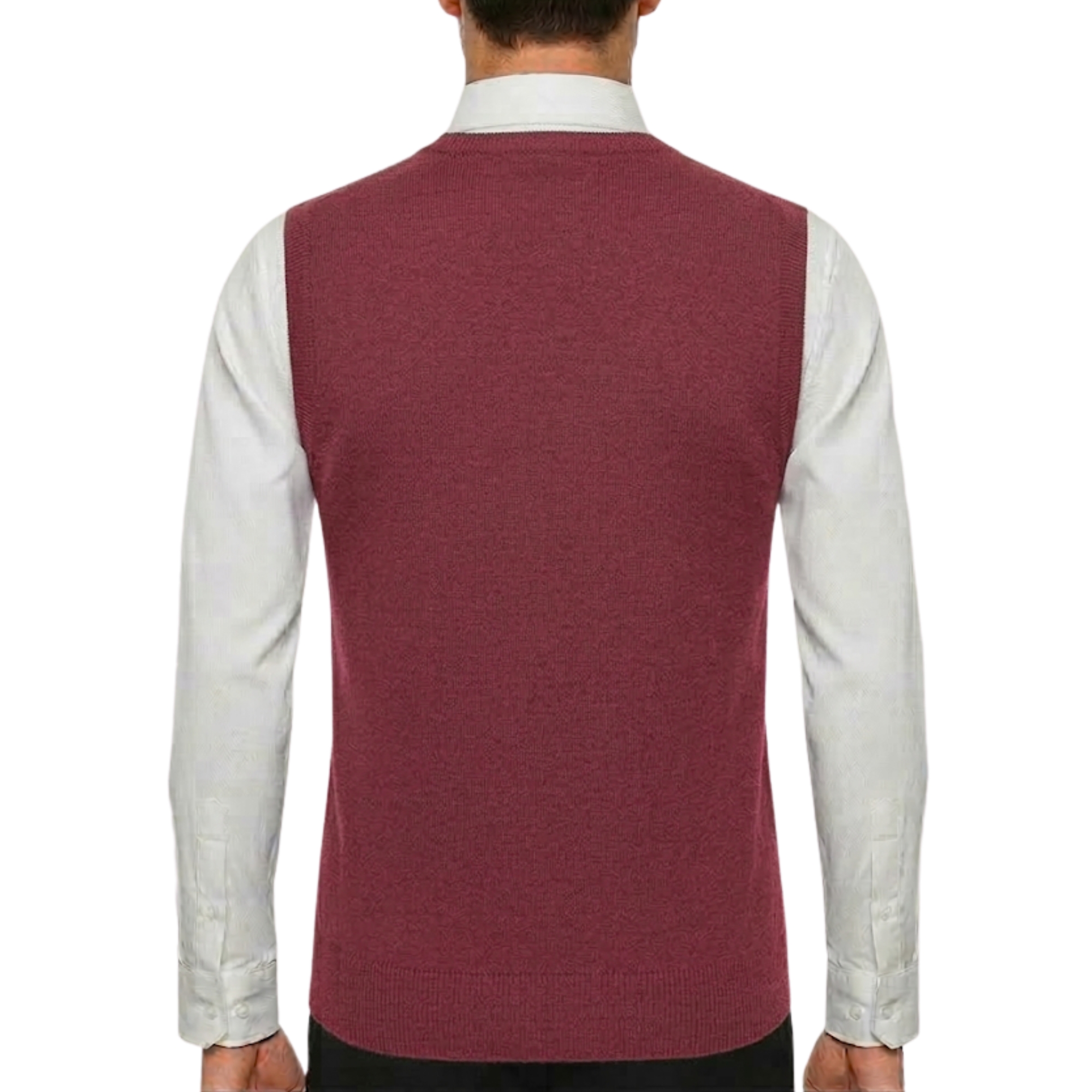 Wool Blend Knit Pullover Sweater Vest Fit For Men