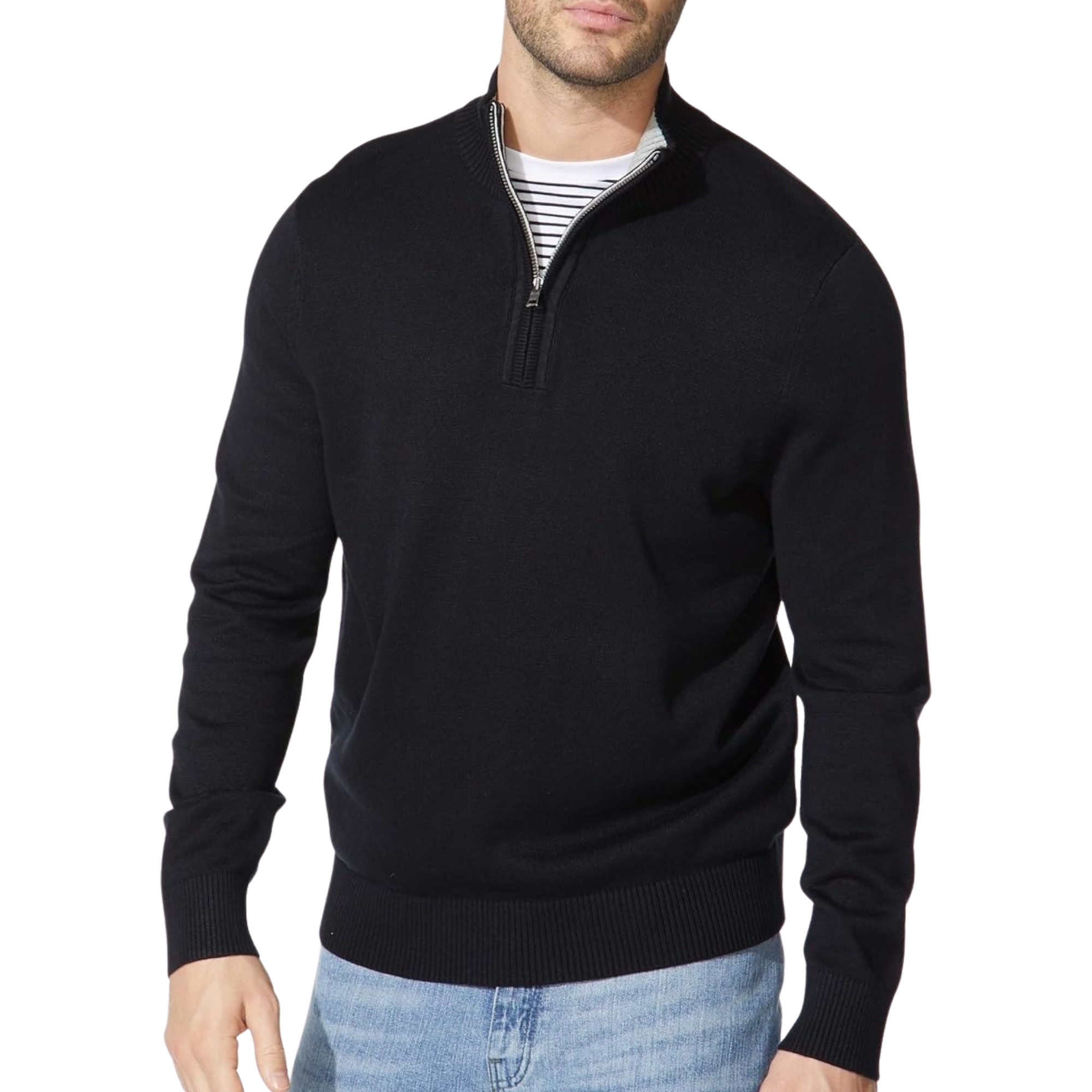 Quarter Zip Comfortable Sweater For Men