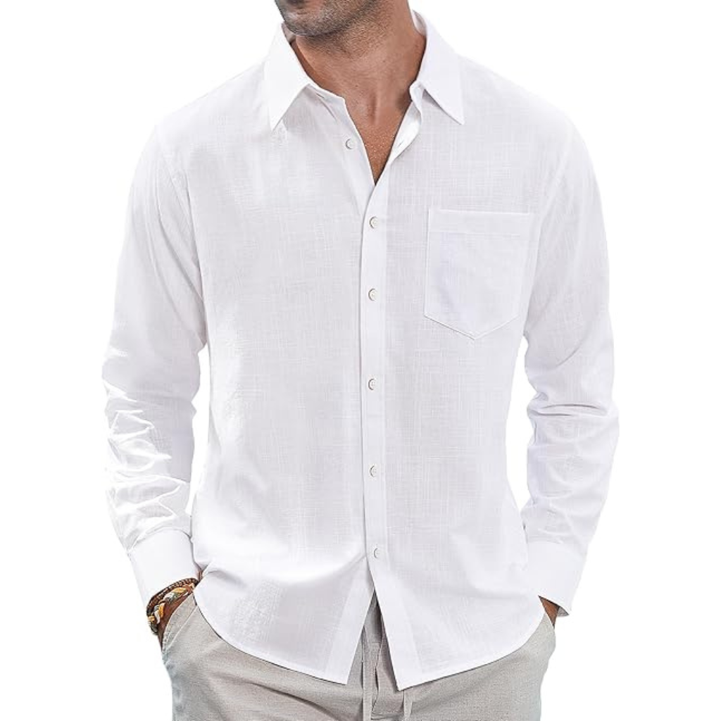 Casual  Button Down Long Sleeve Shirt Solid 