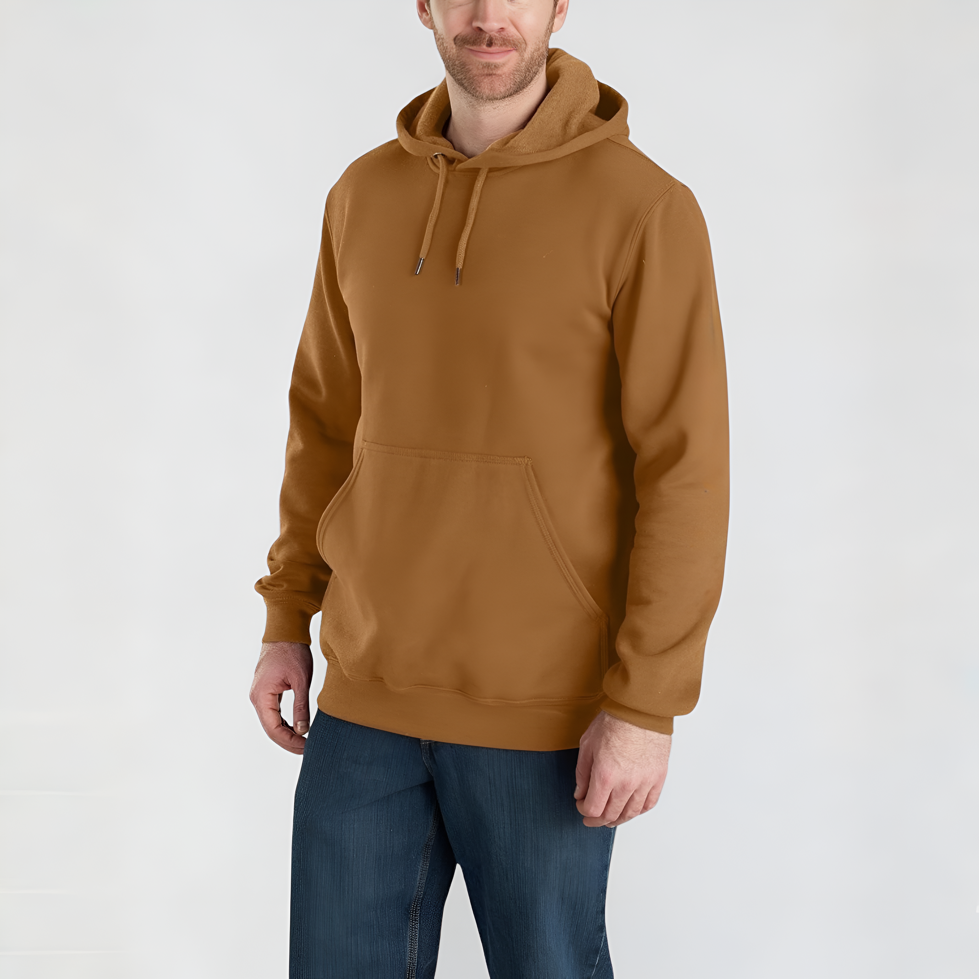 Midweight Pullover Hoodie with Graphic Logo Sleeve