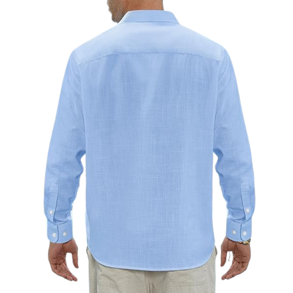 Casual  Button Down Long Sleeve Shirt Solid 