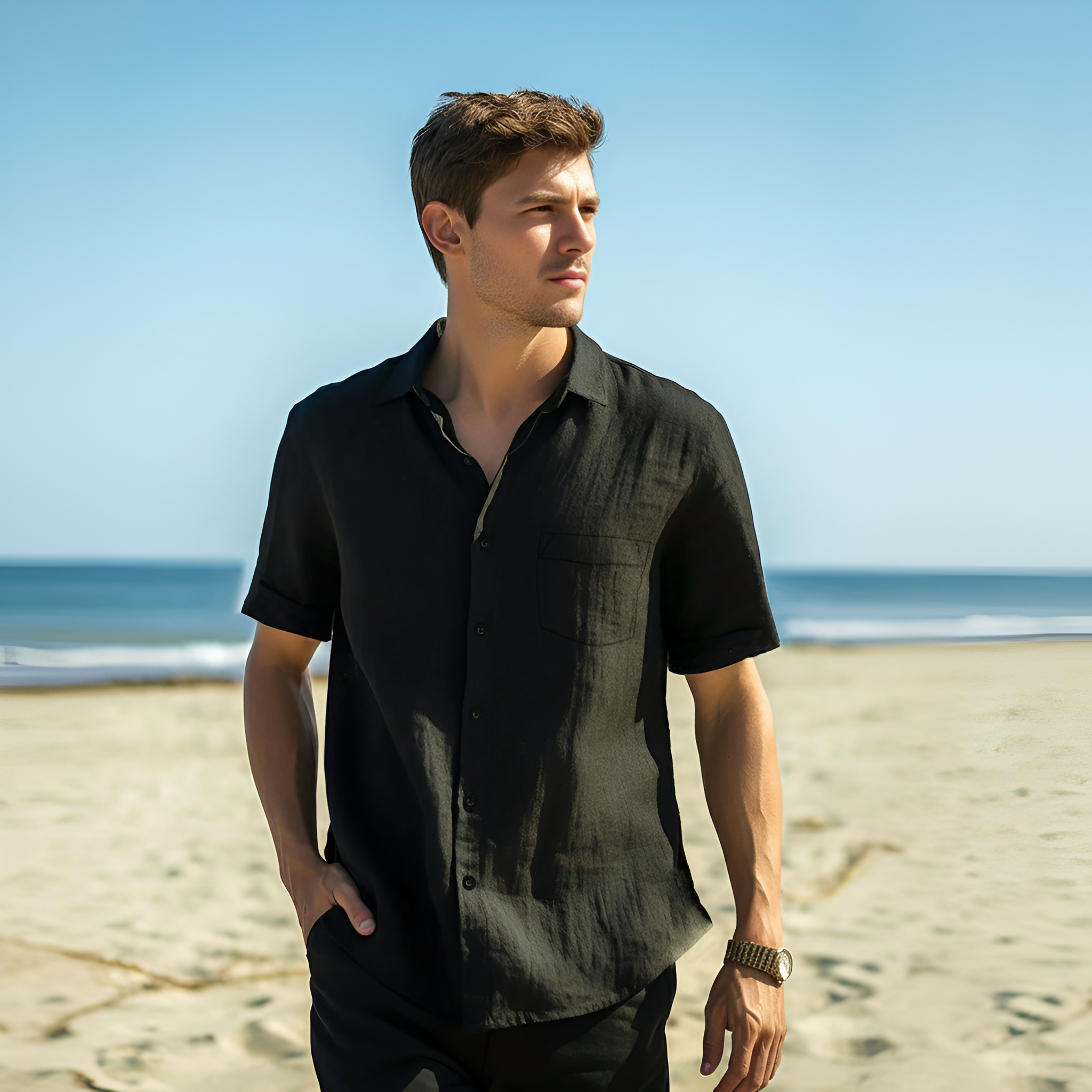 Hawaiian Resort Style Short Sleeve Shirt