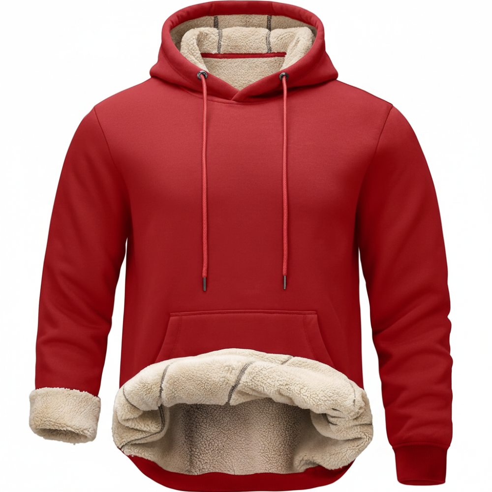 Warm Fleece Lined Pullover Hoodie