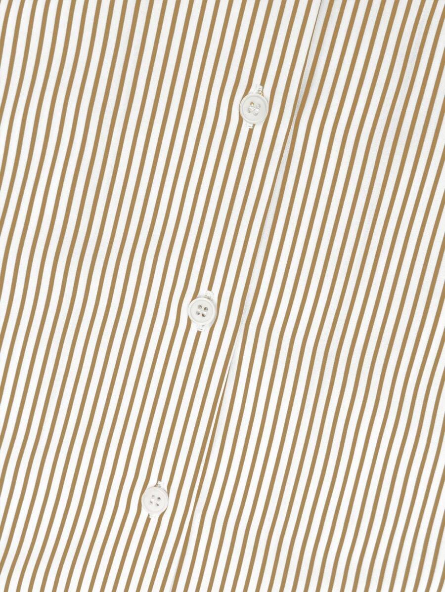 Manfinity Dauomo Men's Striped Short Sleeve Single-Breasted Casual/Business Shirt - Brown - View 6