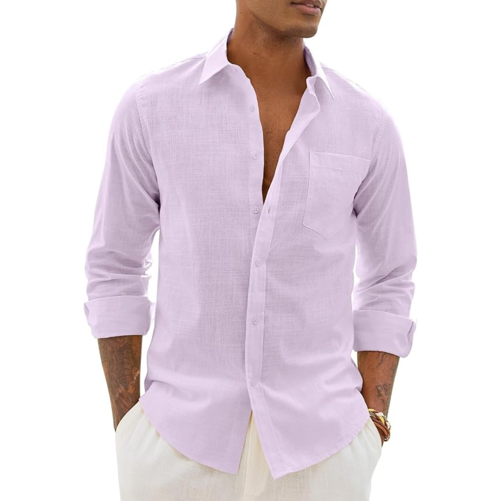 Long Sleeve Down Button Textured Shirts For Men