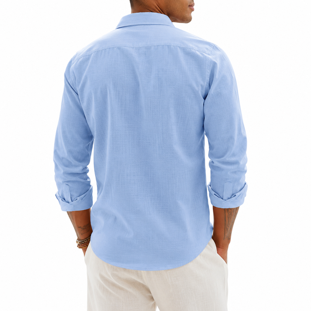 Long Sleeve Down Button Textured Shirts For Men