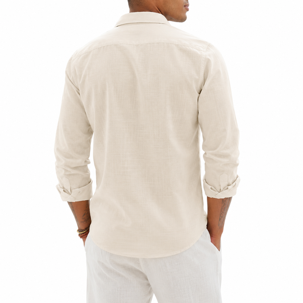 Long Sleeve Down Button Textured Shirts For Men