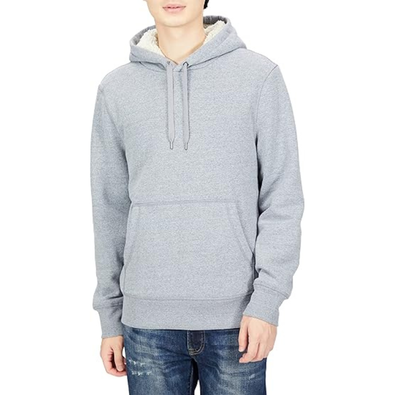 Mens Hoodies Sherpa Lined Pullover