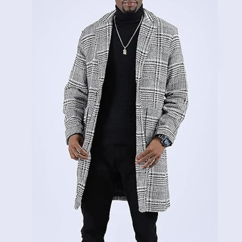 Notched Collar Winter Overcoat For Men