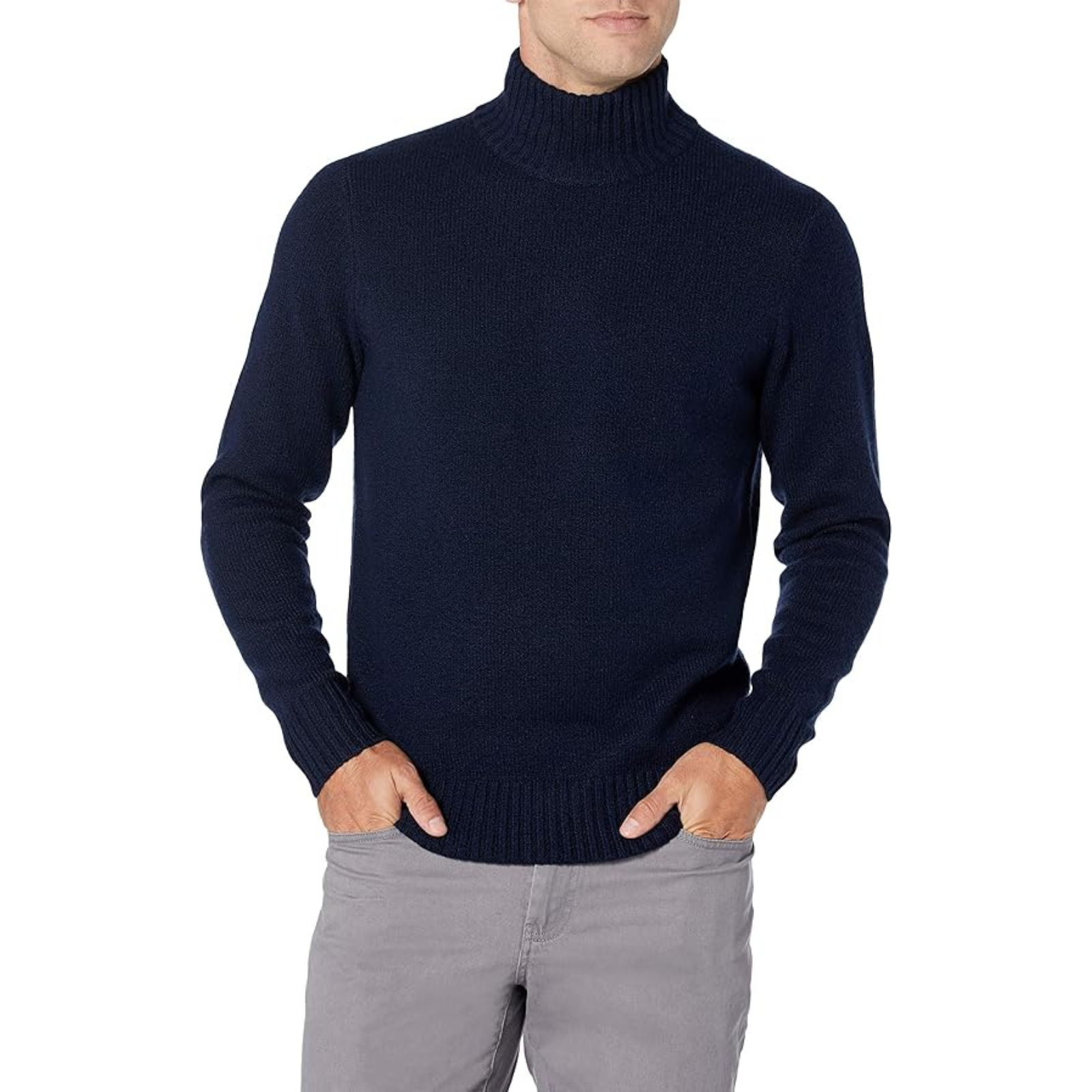 Ribbed High Collar Long Sleeve Sweater