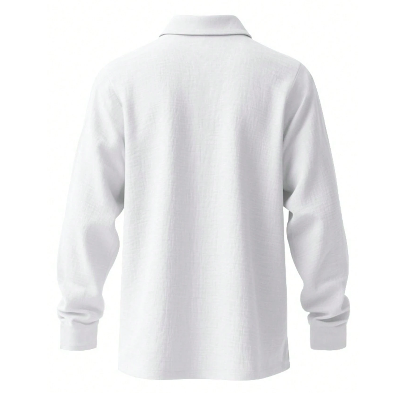 Lightweight Half Placket Button Design Linen Polo Shirt For Men