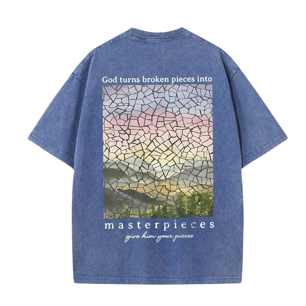 Retro Street Style Oversized Printed Drop T Shirt For Men