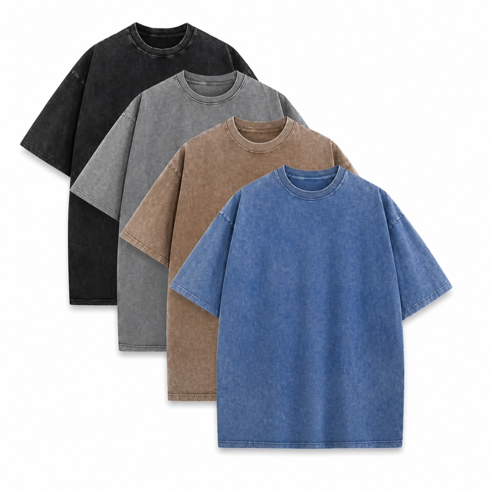 Oversized Vintage Wash Casual Daily Wear T Shirt For Men
