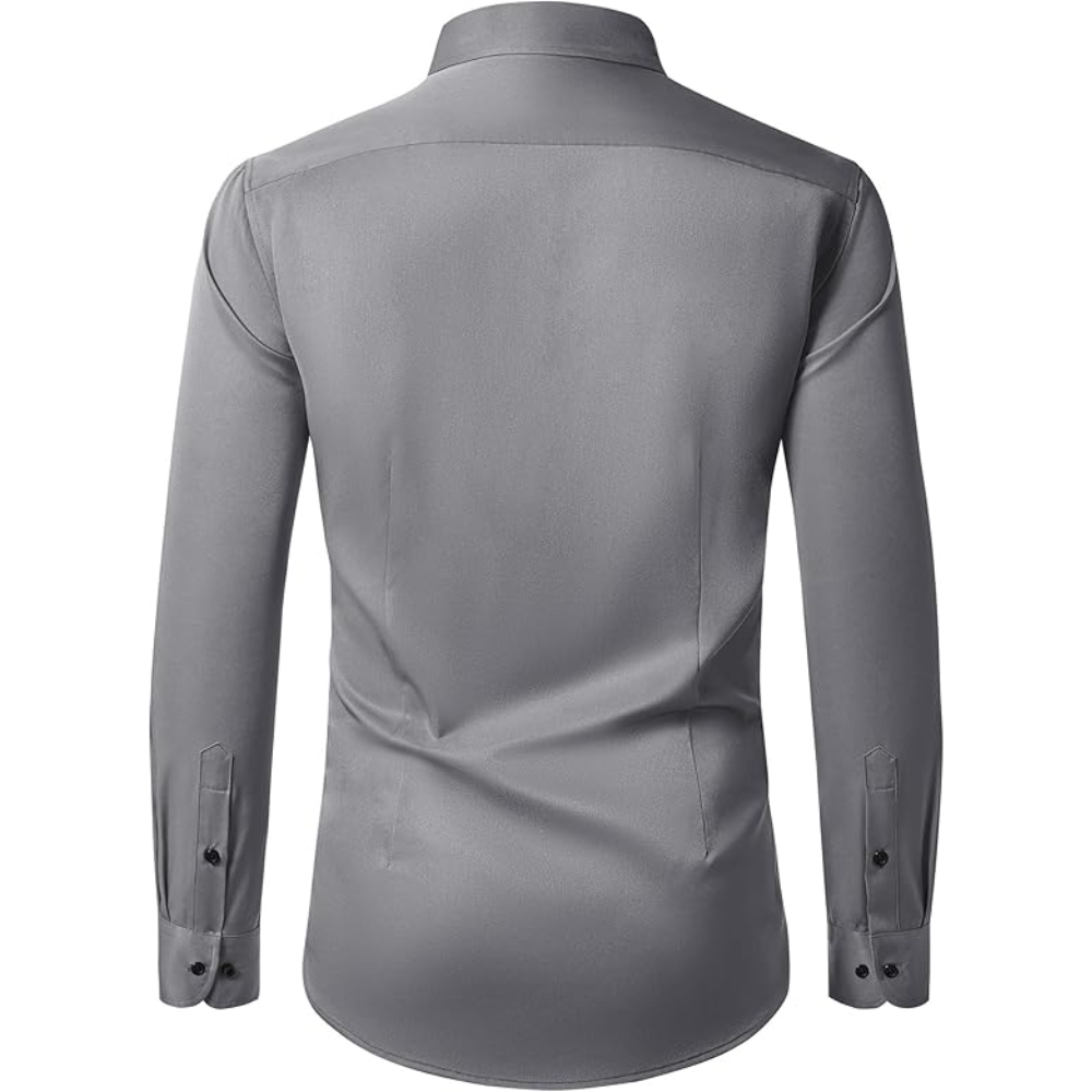 Sleeve And Stretch Wrinkle Dress Shirt Long Sleeve For Men