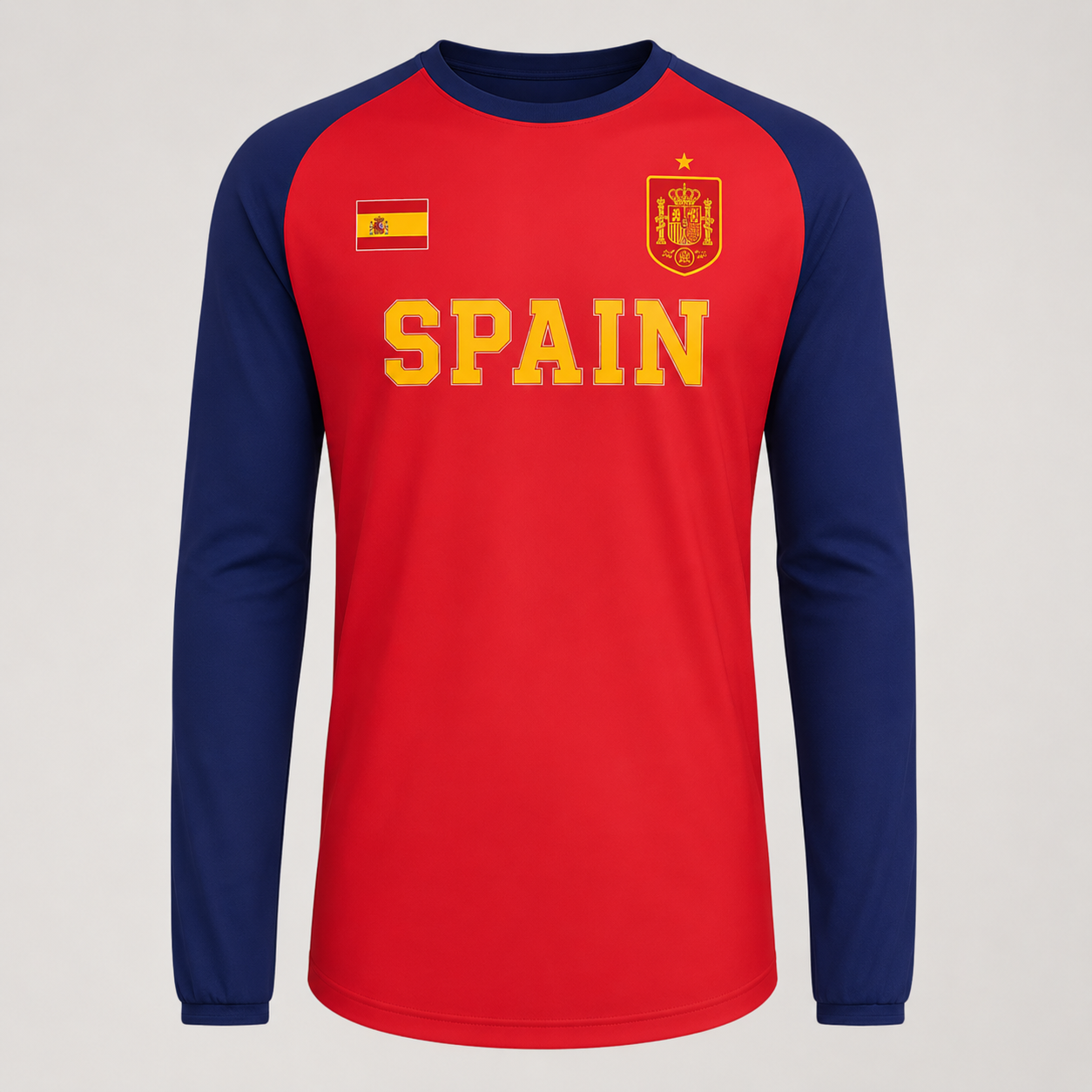 Spain 2026 Long Sleeve Soccer Jersey For Men