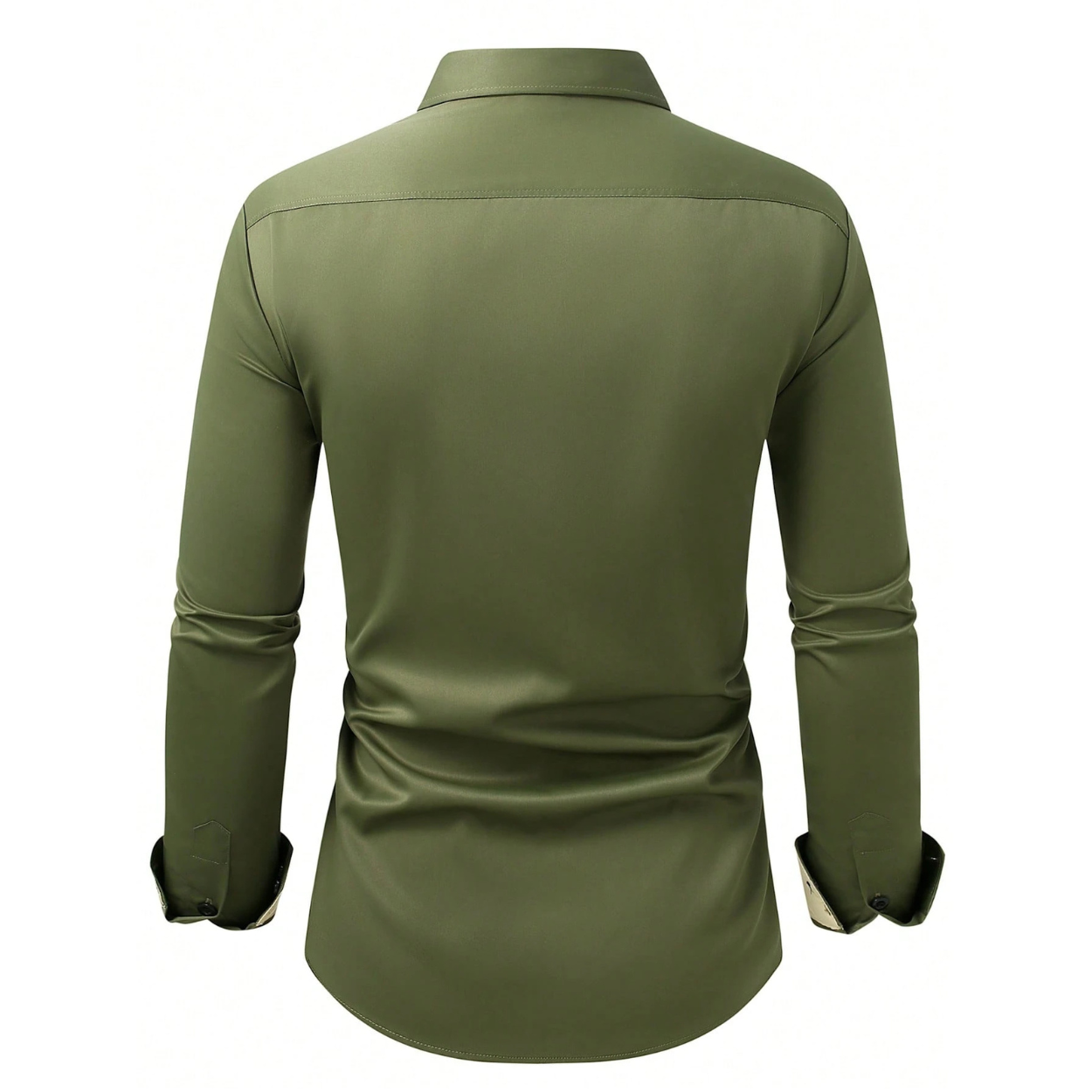 Long Sleeve Casual Formal Shirt With Contrast Design For Men