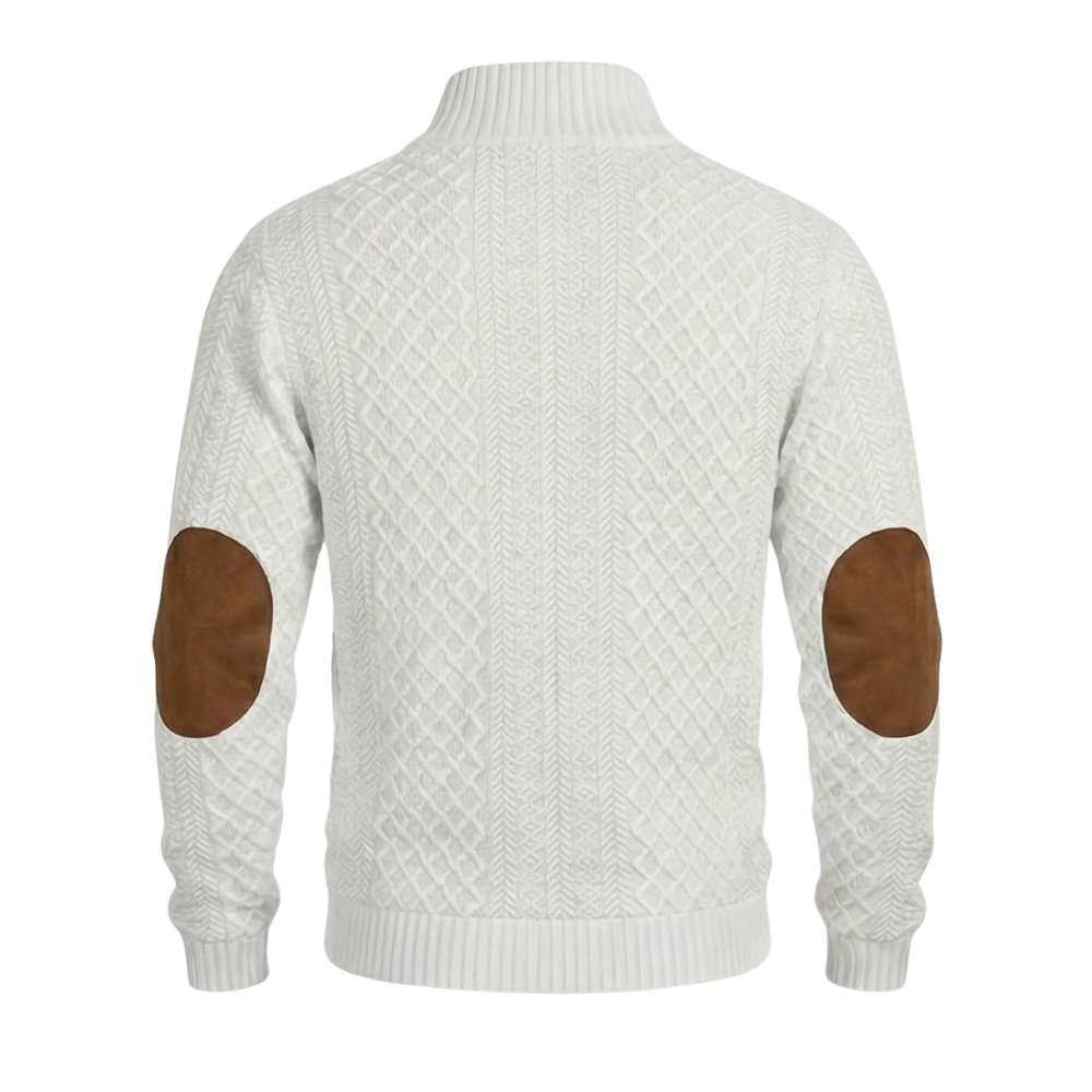 Casual Sports Knitted Sweatshirt With Button Detail For Men