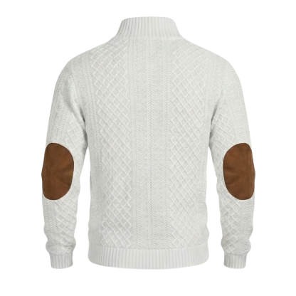 Casual Sports Knitted Sweatshirt With Button Detail For Men